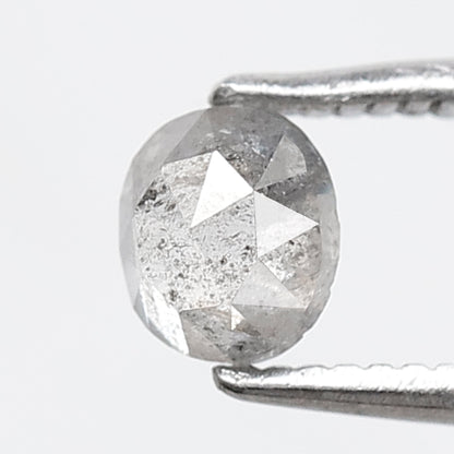 0.53 CT Oval Salt and Pepper Diamond 5 MM Oval Shape Gray Black Color Natural Loose Diamond