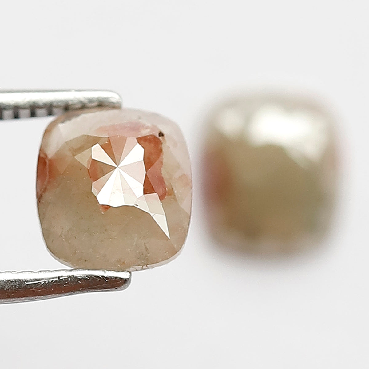 Emerald Shape 1.66 Ct Pair Diamonds Natural Loose Grayish Red color Earth Mined Rustic Diamonds