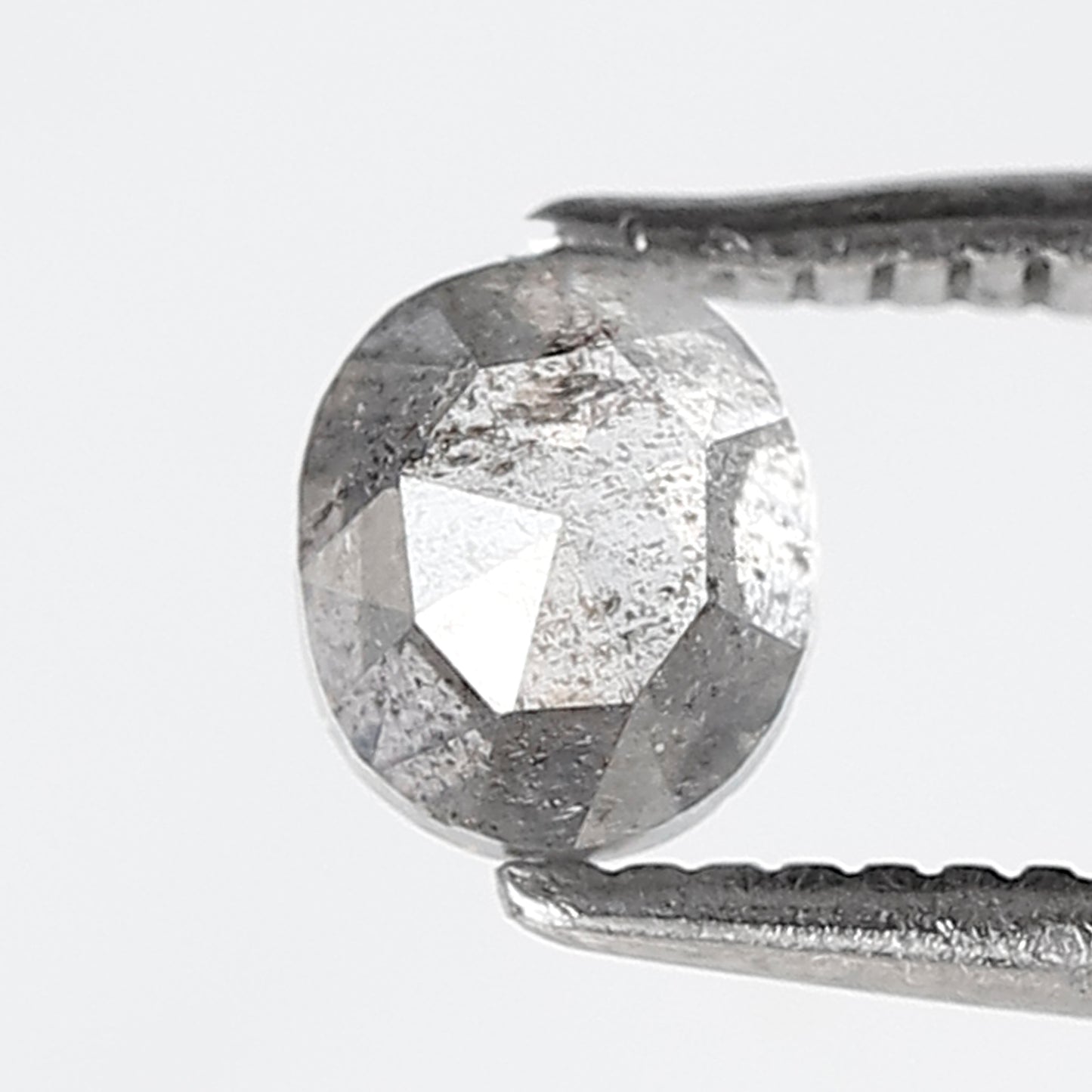 0.53 CT Oval Salt and Pepper Diamond 5 MM Oval Shape Gray Black Color Natural Loose Diamond