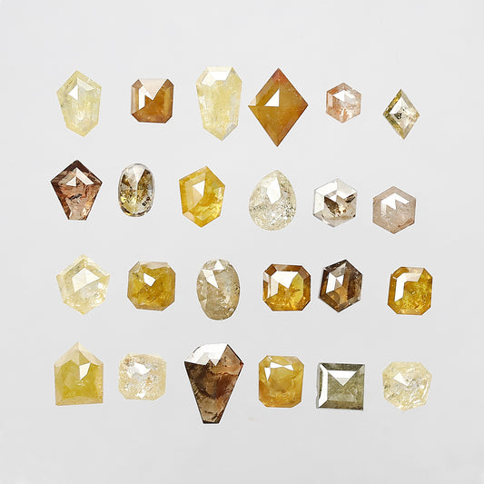 6.36 CT Mix Shape Natural Loose Diamonds, 3 mm to 6 mm Multi color Fancy Earth Mined Diamonds For Jewelry