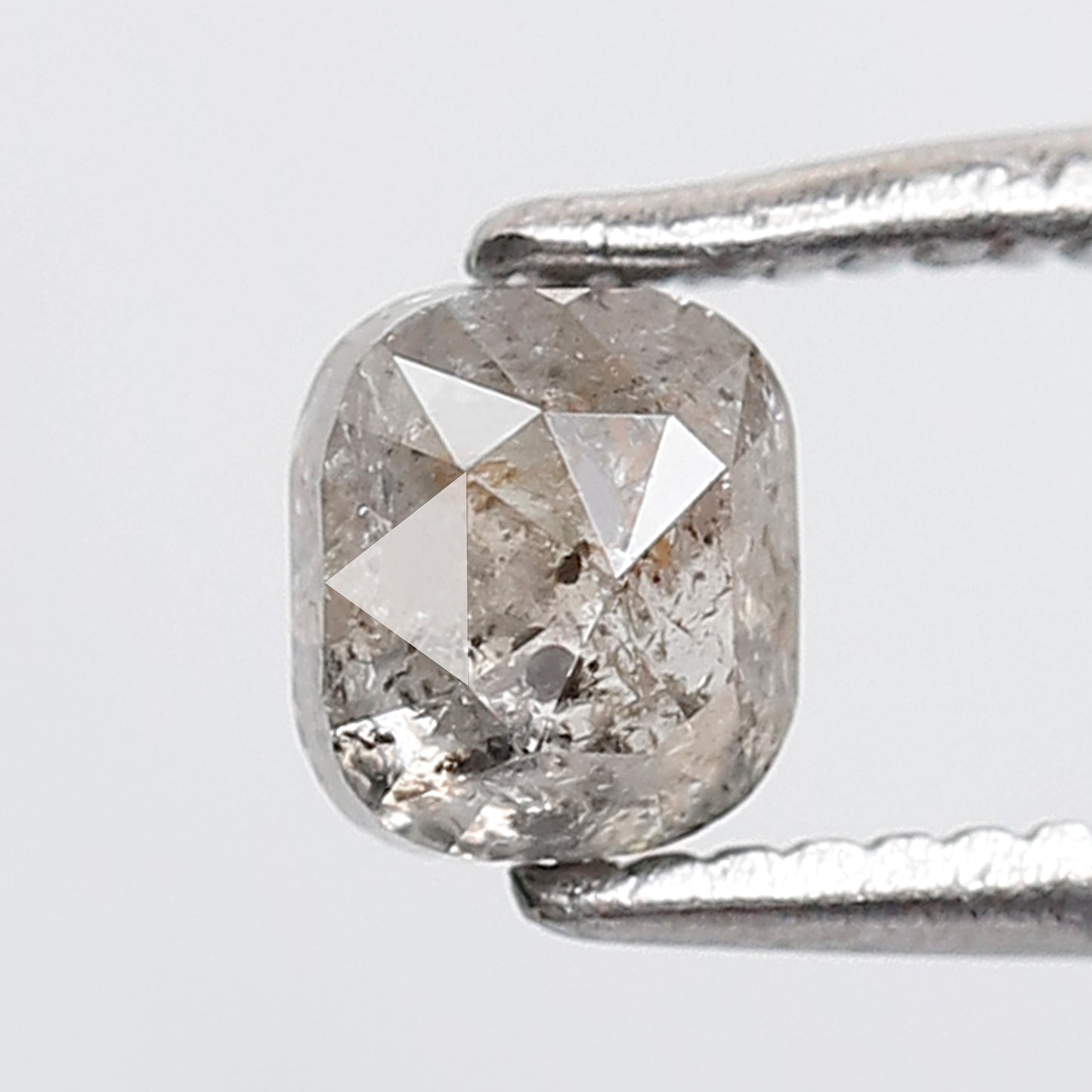 0.58 CT Oval Salt And Pepper Diamond 4 MM Oval Shape Natural Loose Gray Black Color Diamond