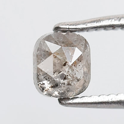 0.58 CT Oval Salt And Pepper Diamond 4 MM Oval Shape Natural Loose Gray Black Color Diamond