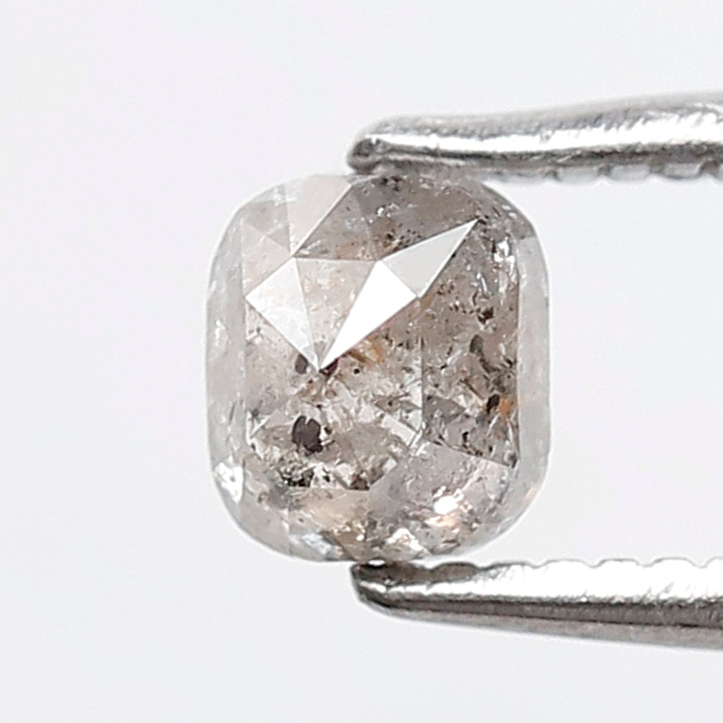0.58 CT Oval Salt And Pepper Diamond 4 MM Oval Shape Natural Loose Gray Black Color Diamond