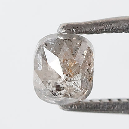 0.58 CT Oval Salt And Pepper Diamond 4 MM Oval Shape Natural Loose Gray Black Color Diamond