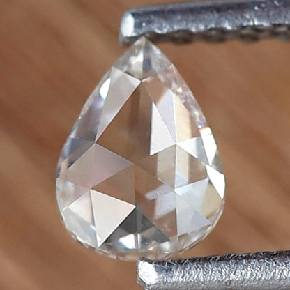 0.34 Ct Pear Shape Rose Cut Diamond GH Color VS Clarity, Natural Loose Diamond, Conflict Free Stone for Ring Making