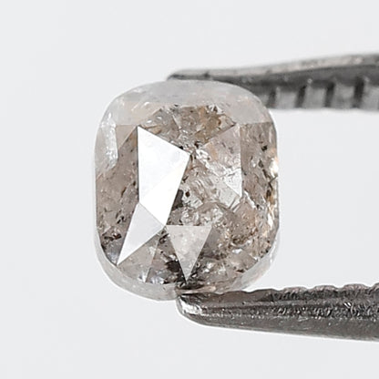 0.58 CT Oval Salt And Pepper Diamond 4 MM Oval Shape Natural Loose Gray Black Color Diamond