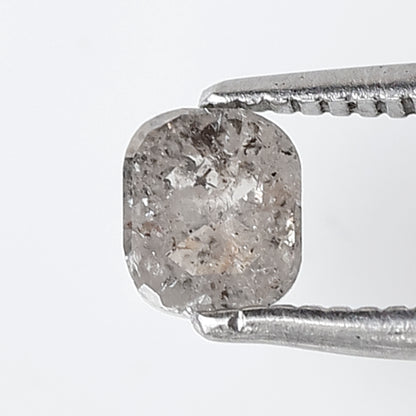 0.58 CT Oval Salt And Pepper Diamond 4 MM Oval Shape Natural Loose Gray Black Color Diamond