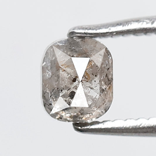 0.58 CT Oval Salt And Pepper Diamond 4 MM Oval Shape Natural Loose Gray Black Color Diamond