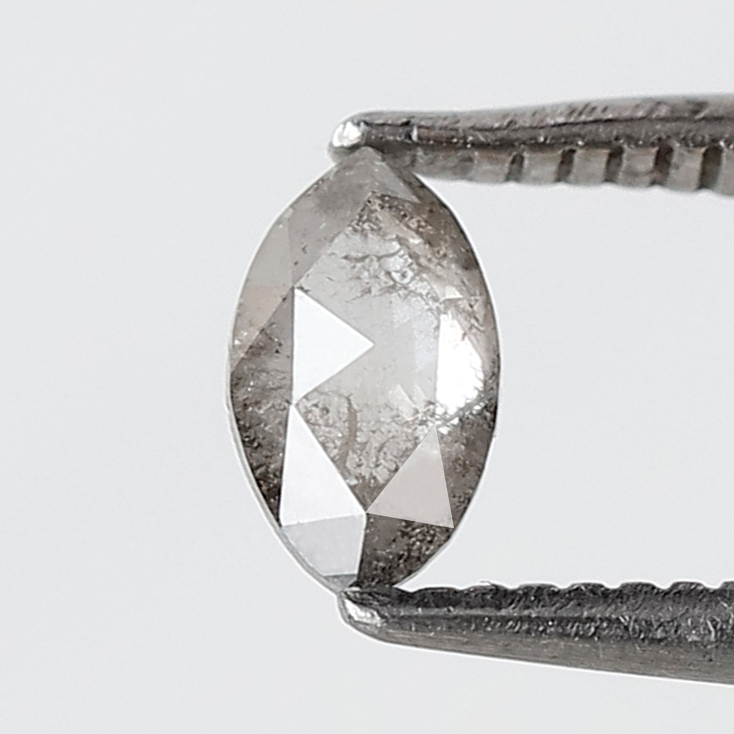 0.32 CT Marquise Shape Natural Loose Diamond 6 MM Gray Black Color Salt and Pepper Diamond