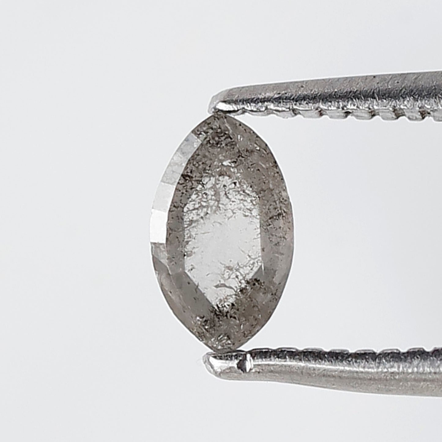 0.32 CT Marquise Shape Natural Loose Diamond 6 MM Gray Black Color Salt and Pepper Diamond