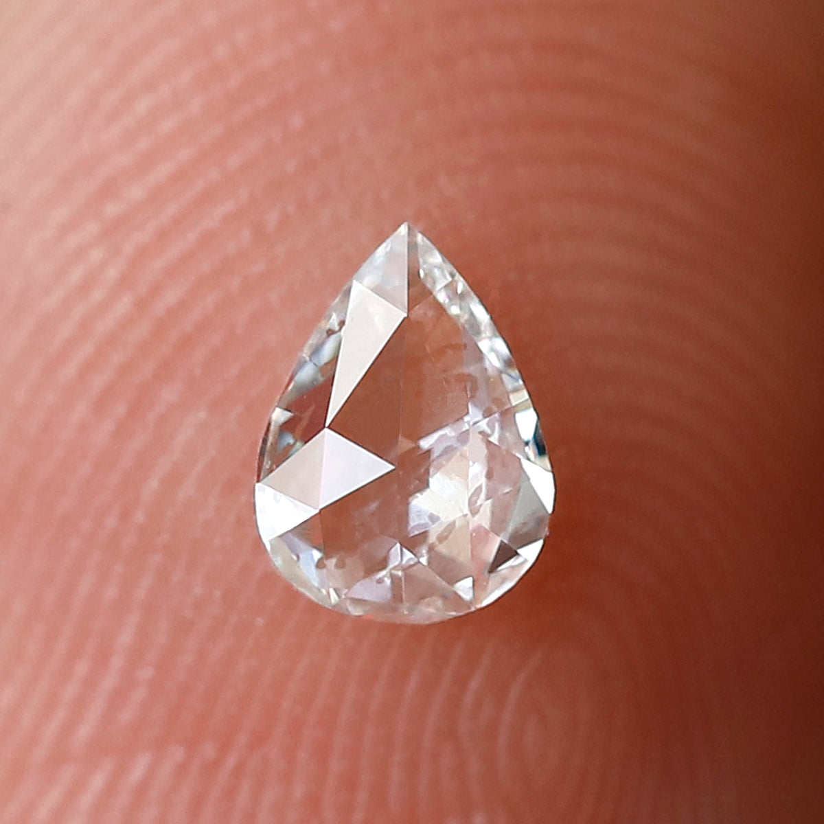 0.34 Ct Pear Shape Rose Cut Diamond GH Color VS Clarity, Natural Loose Diamond, Conflict Free Stone for Ring Making