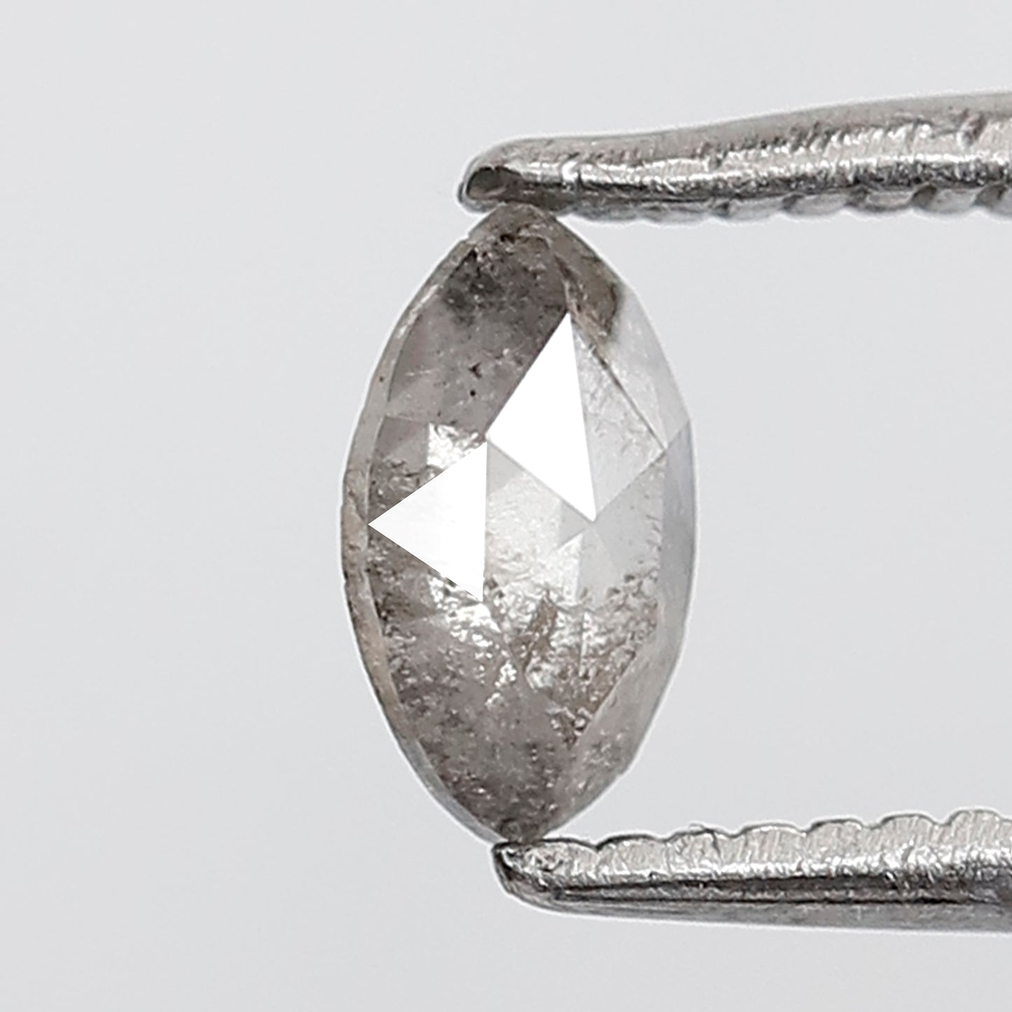 0.32 CT Marquise Shape Natural Loose Diamond 6 MM Gray Black Color Salt and Pepper Diamond