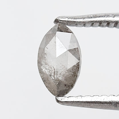 0.32 CT Marquise Shape Natural Loose Diamond 6 MM Gray Black Color Salt and Pepper Diamond