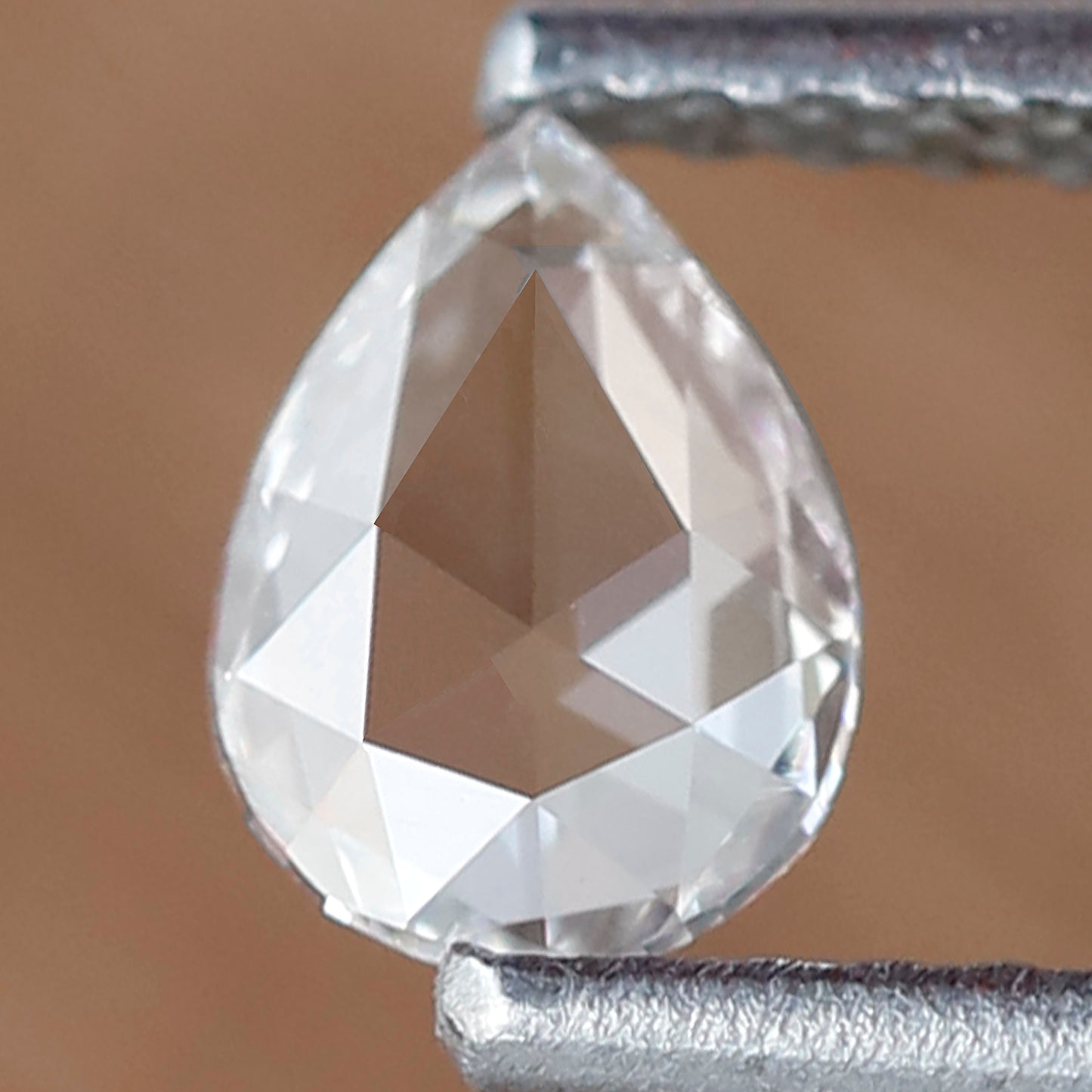 0.25 CT Minimal Pear Rose cut Diamond, Natural EF color VVS Clarity Loose Earth Mined Diamond For Ear Piercing