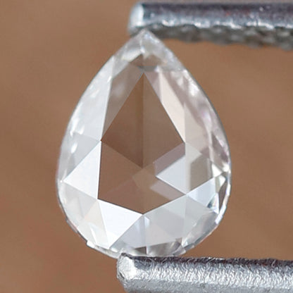 0.25 CT Minimal Pear Rose cut Diamond, Natural EF color VVS Clarity Loose Earth Mined Diamond For Ear Piercing