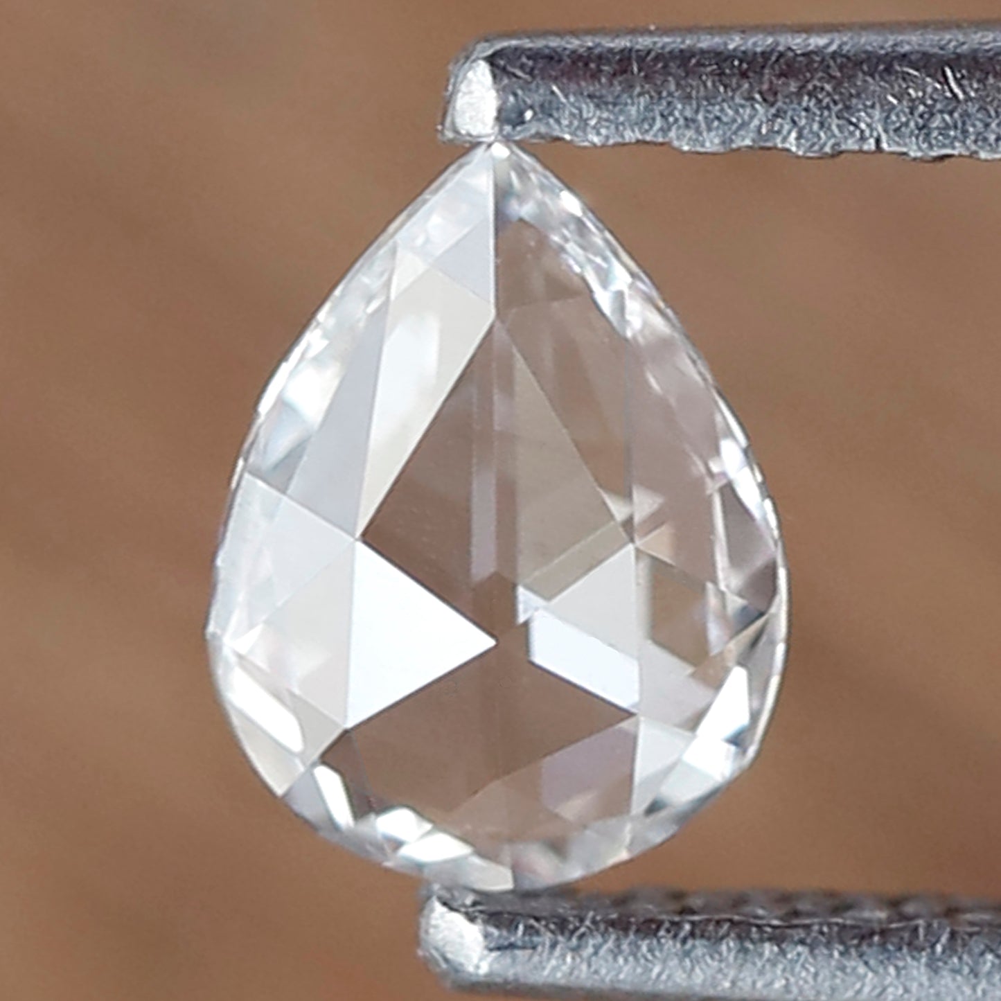 0.25 CT Minimal Pear Rose cut Diamond, Natural EF color VVS Clarity Loose Earth Mined Diamond For Ear Piercing