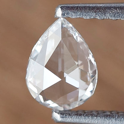 0.25 CT Minimal Pear Rose cut Diamond, Natural EF color VVS Clarity Loose Earth Mined Diamond For Ear Piercing