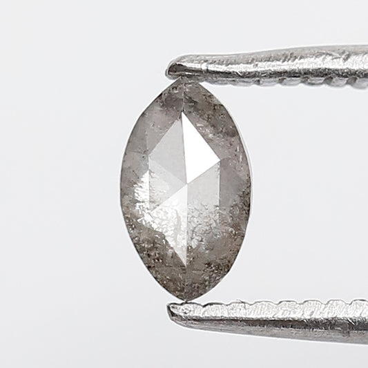 0.32 CT Marquise Shape Natural Loose Diamond 6 MM Gray Black Color Salt and Pepper Diamond