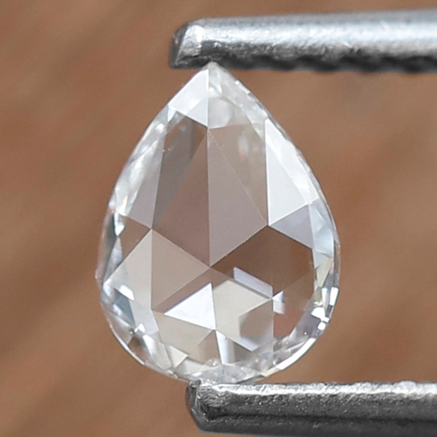 0.25 CT Minimal Pear Rose cut Diamond, Natural EF color VVS Clarity Loose Earth Mined Diamond For Ear Piercing