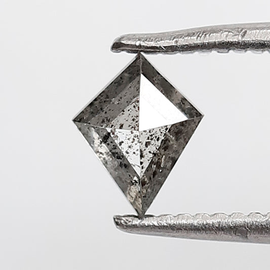 0.36 CT Kite Salt And Pepper Diamond 6 MM Kite Shape Natural Loose Gray Black Color Diamond
