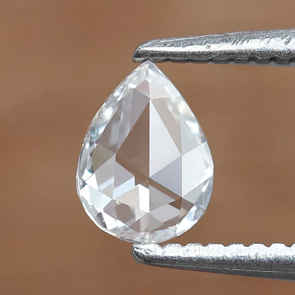 0.25 CT Minimal Pear Rose cut Diamond, Natural EF color VVS Clarity Loose Earth Mined Diamond For Ear Piercing