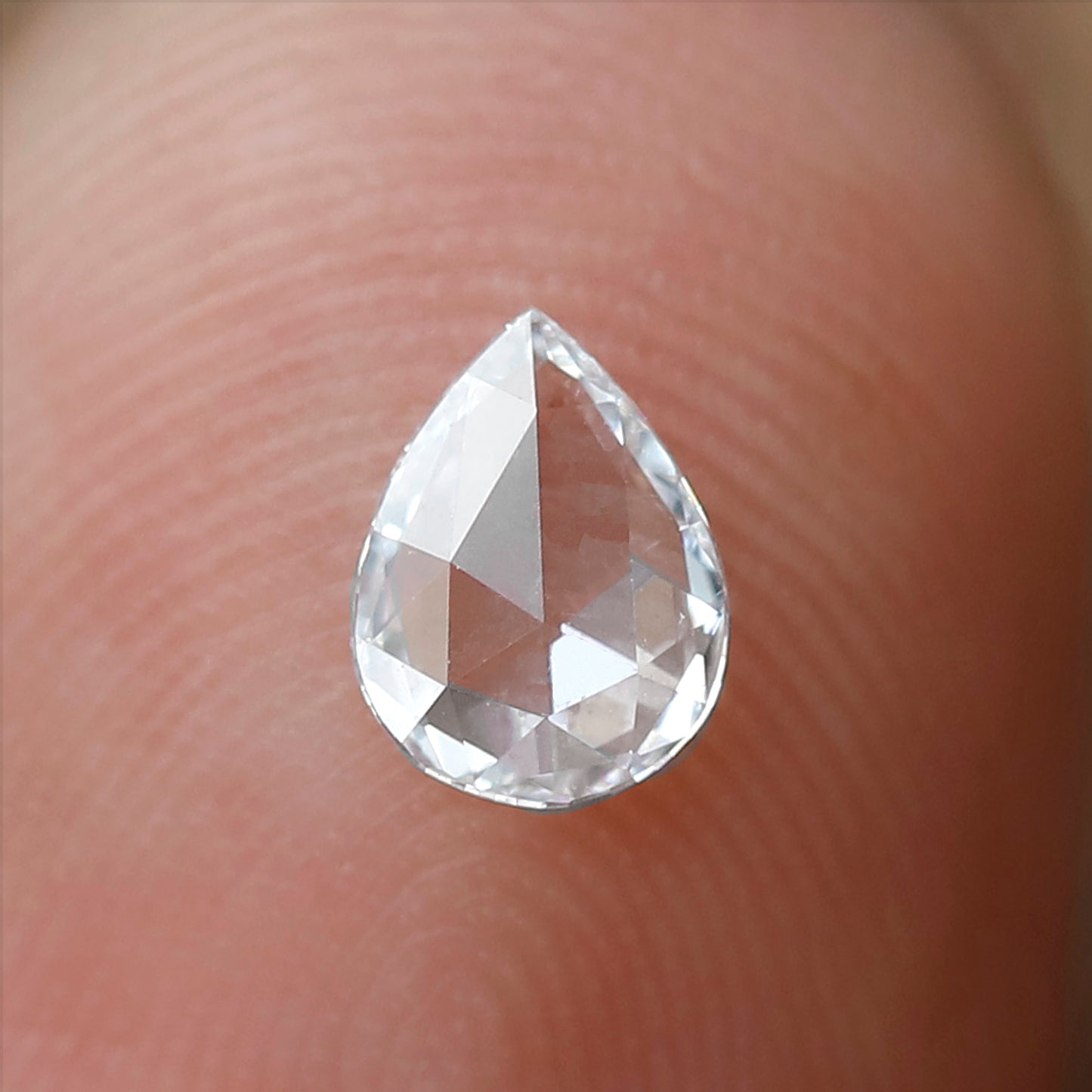 0.25 CT Minimal Pear Rose cut Diamond, Natural EF color VVS Clarity Loose Earth Mined Diamond For Ear Piercing