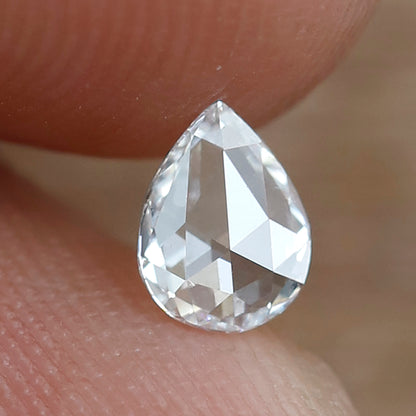 0.25 CT Minimal Pear Rose cut Diamond, Natural EF color VVS Clarity Loose Earth Mined Diamond For Ear Piercing