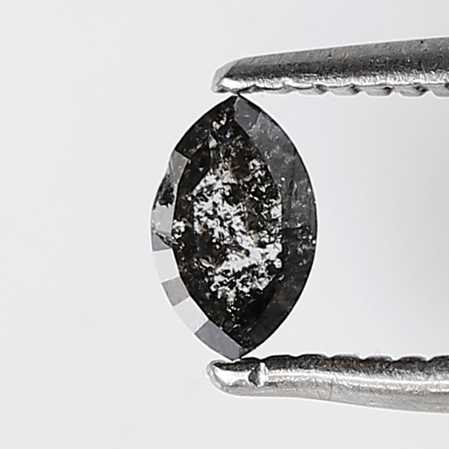 0.30 CT Marquise Shape Salt and Pepper Diamond 5 MM Natural Loose Black Gray Color Diamond