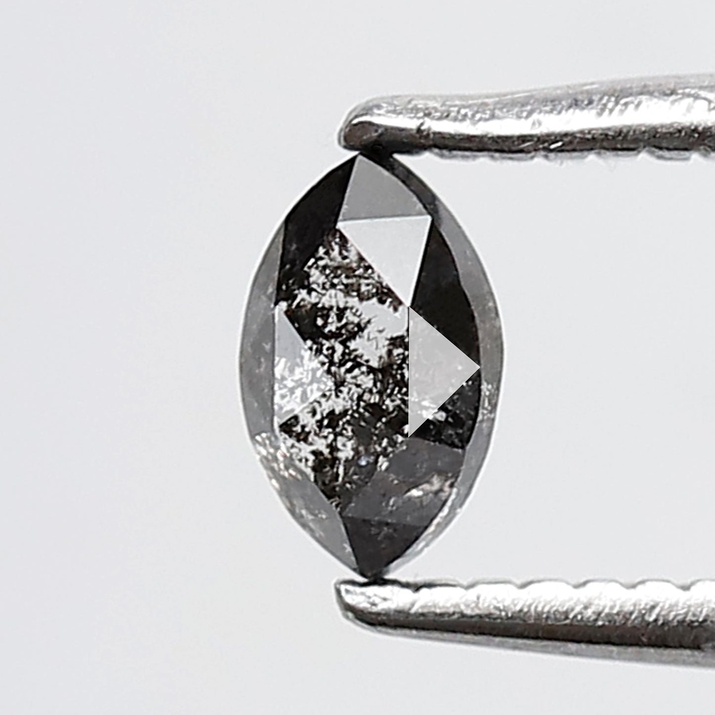 0.30 CT Marquise Shape Salt and Pepper Diamond 5 MM Natural Loose Black Gray Color Diamond