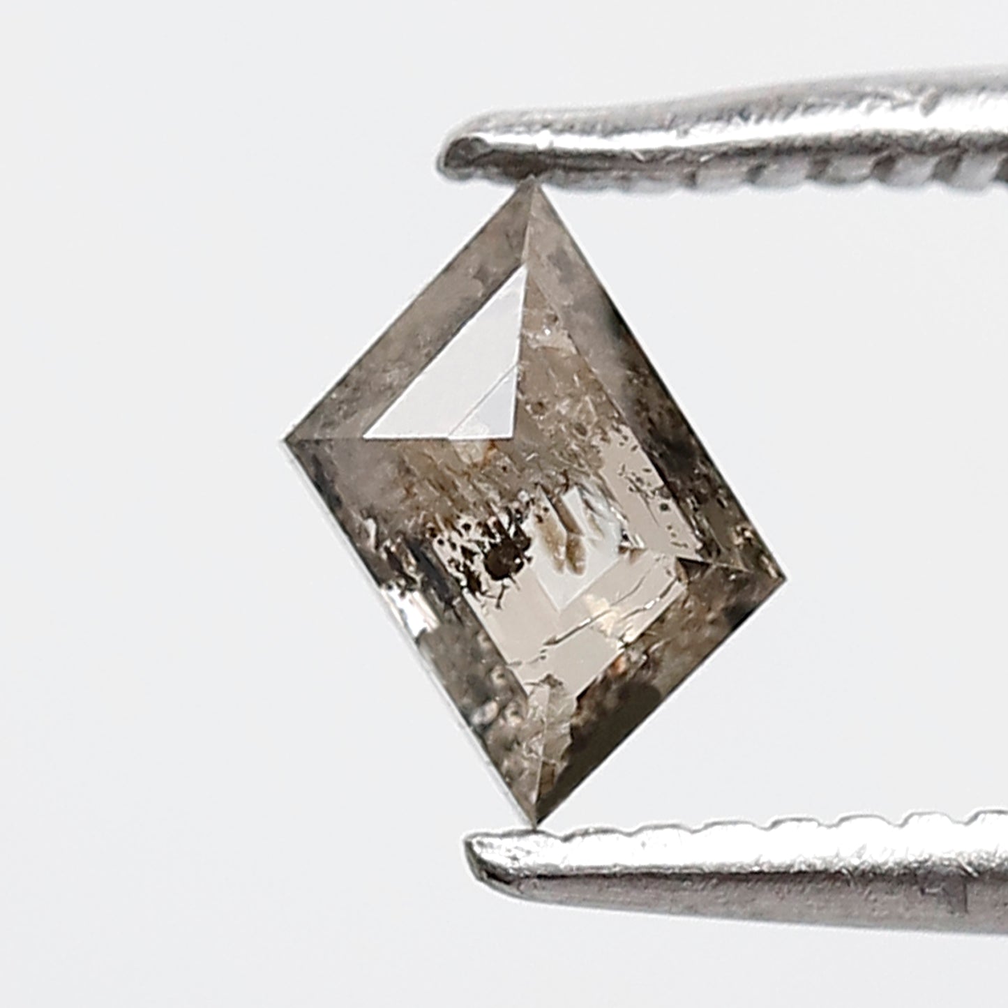0.44 CT 4.50 MM Geometric Shape Gray Black Color Diamond Loose Natural Salt and Pepper Diamond