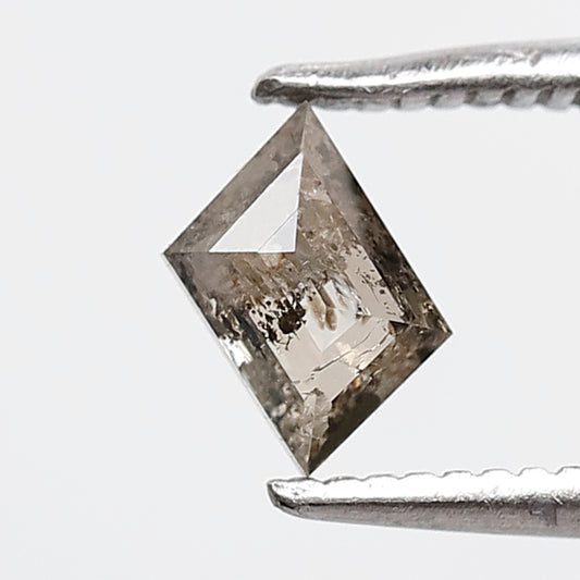 0.44 CT 4.50 MM Geometric Shape Gray Black Color Diamond Loose Natural Salt and Pepper Diamond