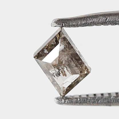0.44 CT 4.50 MM Geometric Shape Gray Black Color Diamond Loose Natural Salt and Pepper Diamond