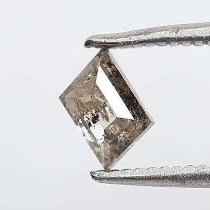 0.44 CT 4.50 MM Geometric Shape Gray Black Color Diamond Loose Natural Salt and Pepper Diamond