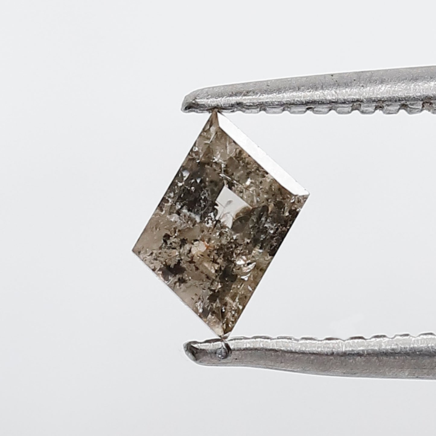 0.44 CT 4.50 MM Geometric Shape Gray Black Color Diamond Loose Natural Salt and Pepper Diamond
