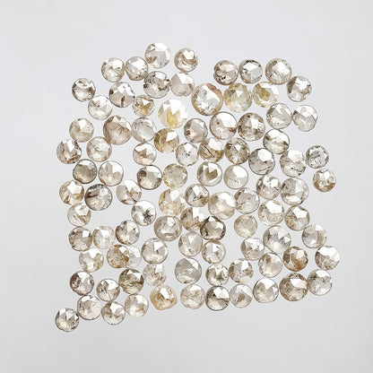5.63 Ct Round Rose Cut Diamond Lot | 94 Pcs Brownish 2.3–3 mm Natural Loose Diamonds for Ring