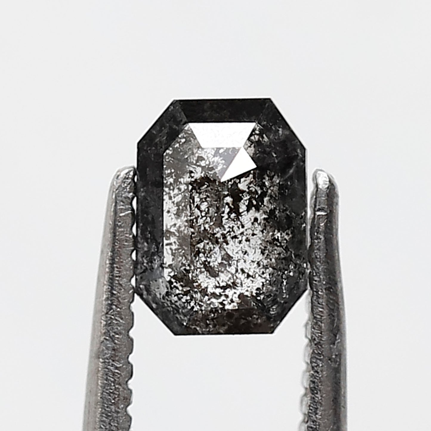 0.50 CT Emerald Salt and Pepper Diamond 5.90 MM Natural Loose Gray Black Color Diamond