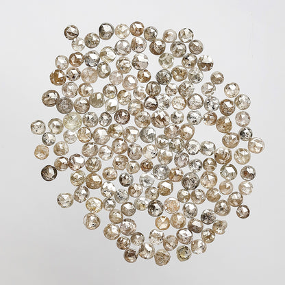 159 Pcs Round Rose Cut Natural Dark Brown Diamonds | 5.77 Ct Loose Diamond Lot for Woman Ring