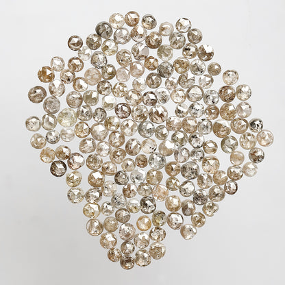 159 Pcs Round Rose Cut Natural Dark Brown Diamonds | 5.77 Ct Loose Diamond Lot for Woman Ring