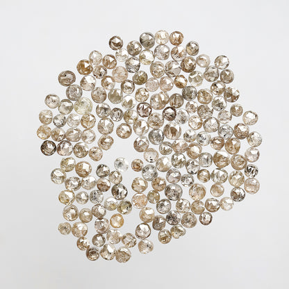 159 Pcs Round Rose Cut Natural Dark Brown Diamonds | 5.77 Ct Loose Diamond Lot for Woman Ring