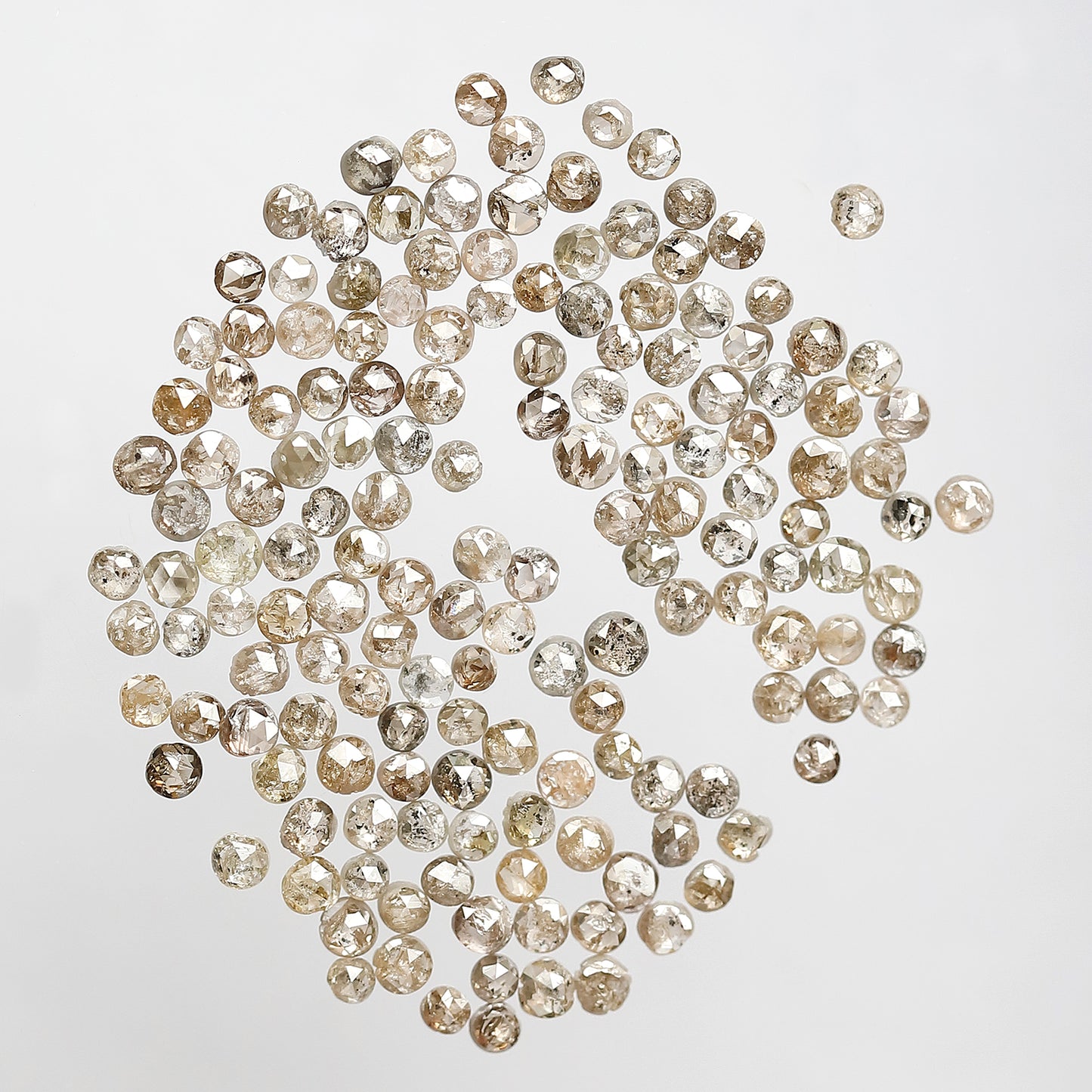 159 Pcs Round Rose Cut Natural Dark Brown Diamonds | 5.77 Ct Loose Diamond Lot for Woman Ring