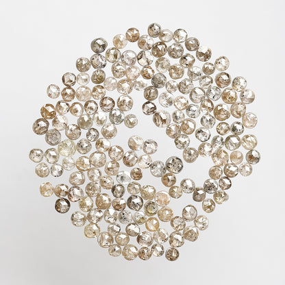 159 Pcs Round Rose Cut Natural Dark Brown Diamonds | 5.77 Ct Loose Diamond Lot for Woman Ring