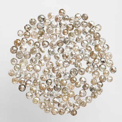 159 Pcs Round Rose Cut Natural Dark Brown Diamonds | 5.77 Ct Loose Diamond Lot for Woman Ring