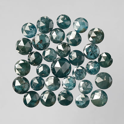 4.62 Ct Treated Blue Round Diamond Lot | 31 Pcs AA Quality Loose Diamonds for Wedding Jewelry