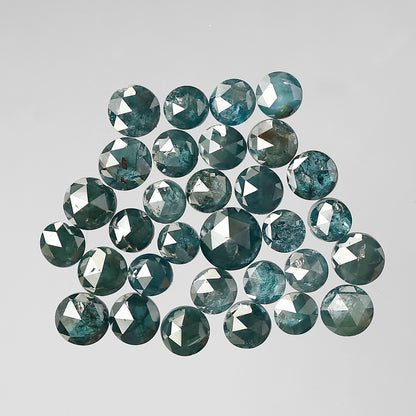 4.62 Ct Treated Blue Round Diamond Lot | 31 Pcs AA Quality Loose Diamonds for Wedding Jewelry