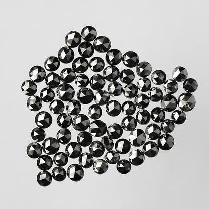 Treated Black 5.13 Ct Round Diamonds | 73 Pcs AA Quality Loose Diamond Lot
