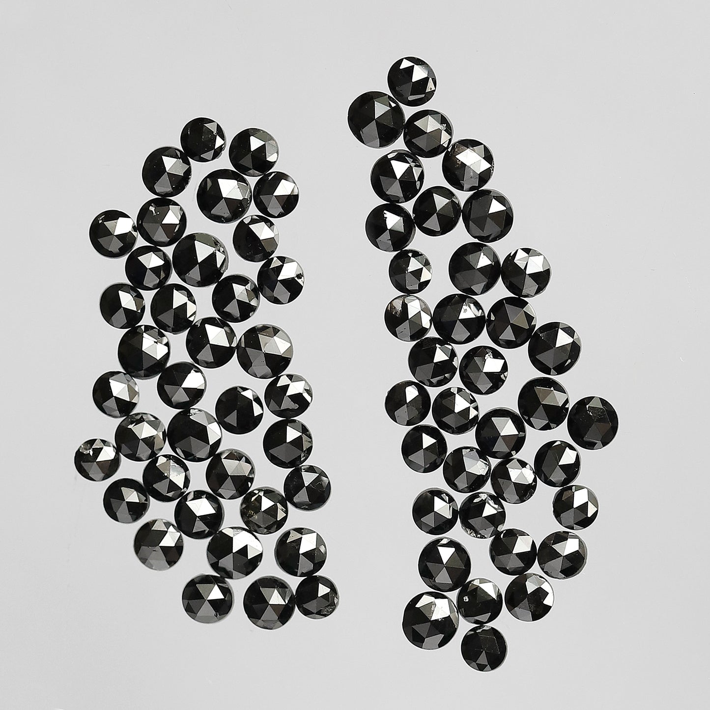 Treated Black 5.13 Ct Round Diamonds | 73 Pcs AA Quality Loose Diamond Lot