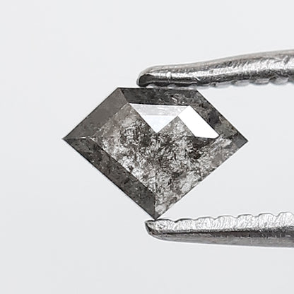 0.30 CT Geometric Shape Salt and Pepper Diamond 4 MM Gray Black Color Natural Loose Diamond