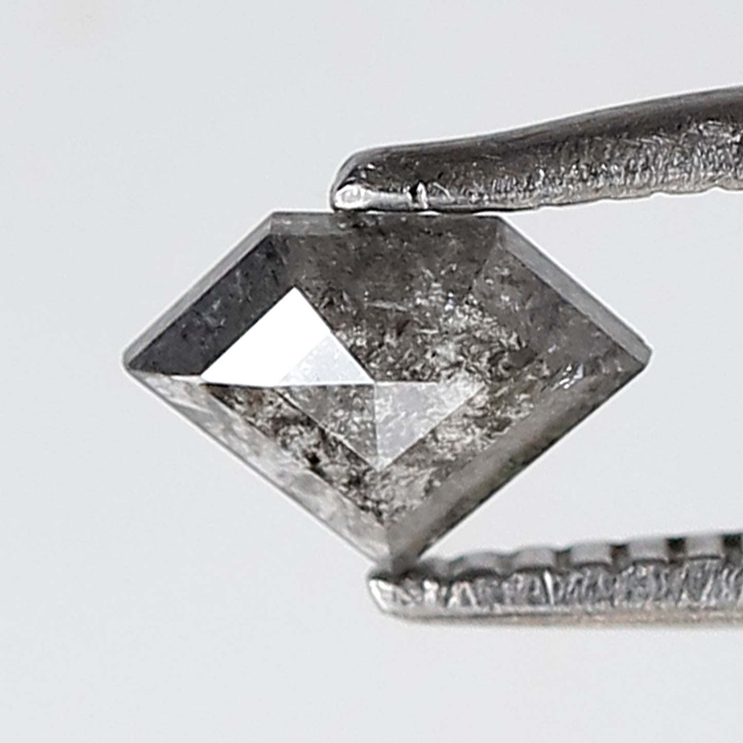 0.30 CT Geometric Shape Salt and Pepper Diamond 4 MM Gray Black Color Natural Loose Diamond