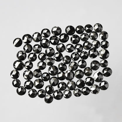 Treated Black 5.13 Ct Round Diamonds | 73 Pcs AA Quality Loose Diamond Lot