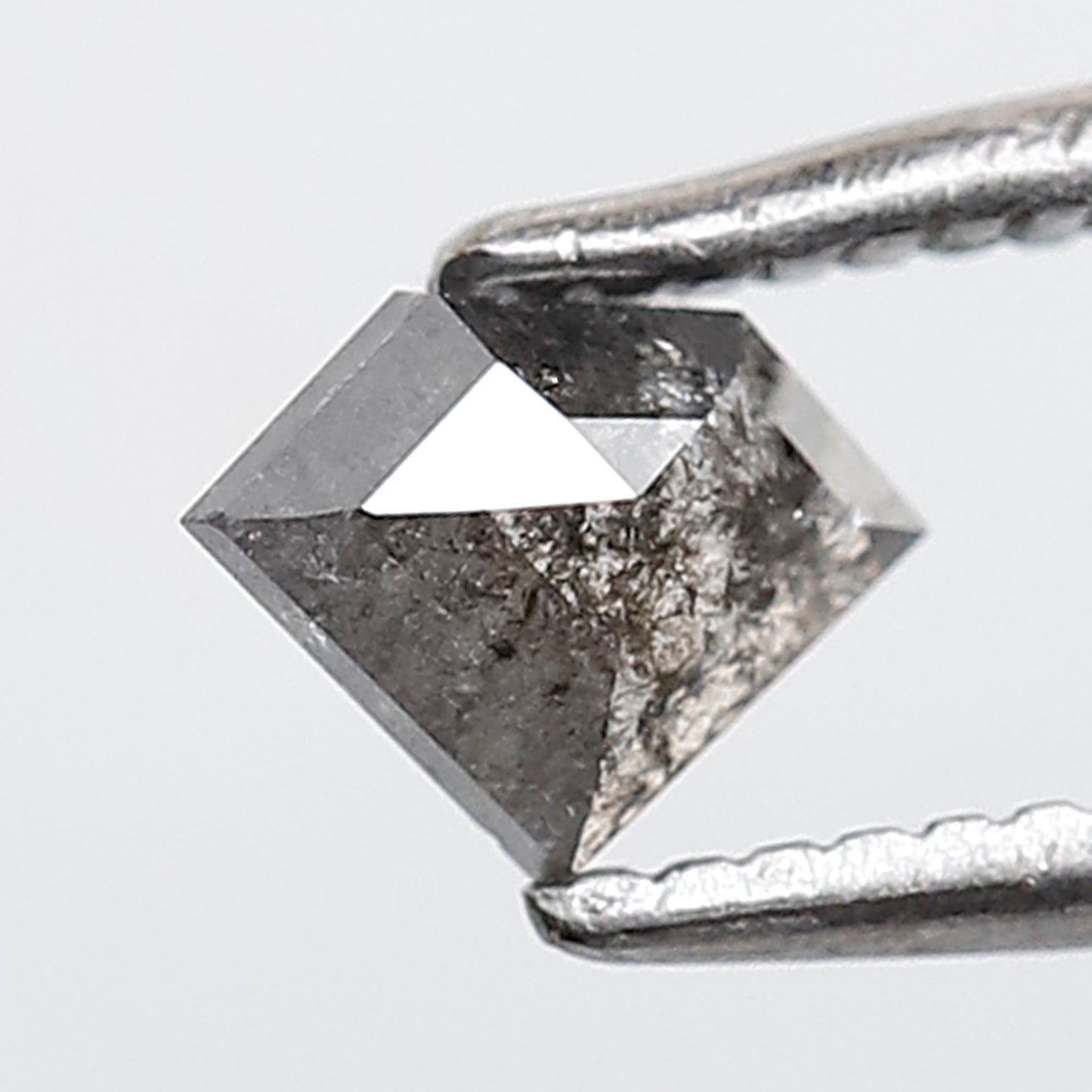 0.30 CT Geometric Shape Salt and Pepper Diamond 4 MM Gray Black Color Natural Loose Diamond